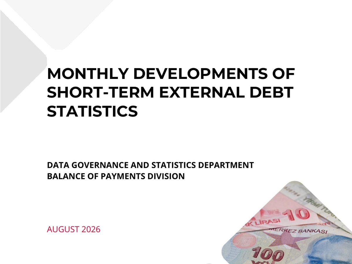 The top of the first page of Monthly Developments of Short-Term External Debt Statistics, August 2026